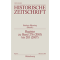 Register Zu Band 276 (2003) Bis 285 (2007)