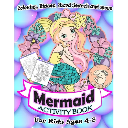 Mermaid Activity Book for Kids Ages 4-8: A Fun Kid Workbook Game For Learning, Coloring, Mazes, Word Search and More ! Mermaid Activity Book