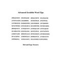 Adanced Scrabble Word Tips