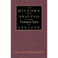 The History and Analysis of the Common Law of England