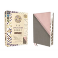 NIV Application Bible, Large Print, Leathersoft, Pink/Gray, Red Letter, Thumb Indexed, Comfort Print: Bringing the Ancient Message of the Bible Into Y