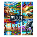 Wildlife coloring book: Amazing Wild Animals Grayscale.colouring For Adult