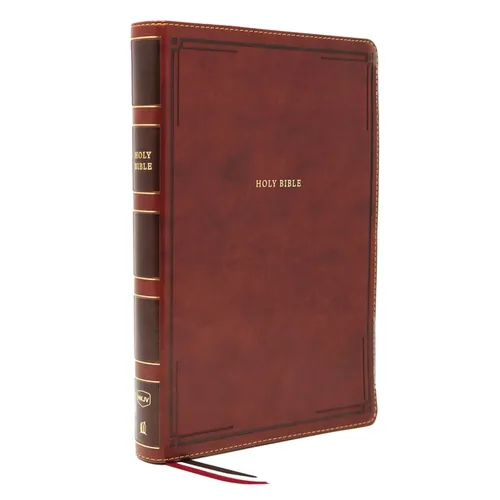 Nkjv, Thinline Bible, Giant Print, Leathersoft, Brown, Red Letter Edition, Comfort Print: Holy Bible, New King James Version