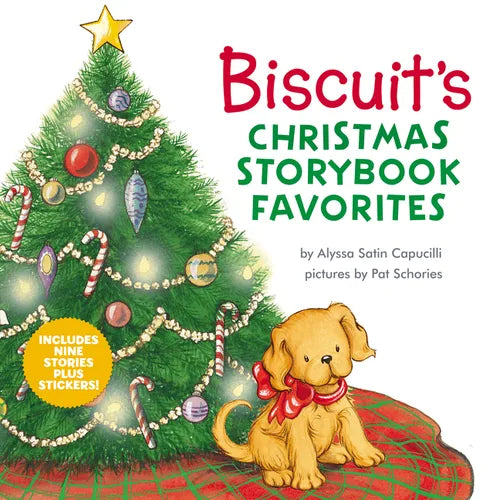 Biscuit's Christmas Storybook Favorites: 9 Christmas Holiday Stories in 1 Book Plus Stickers for Dog Lovers - Hardcover