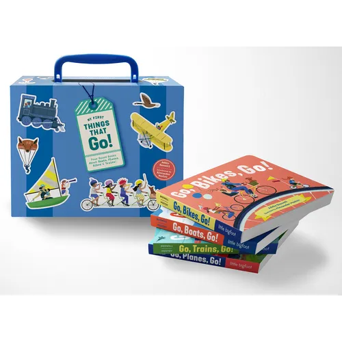My First Things That Go: A Four-Board-Book Box Set of Boats, Planes, Bikes, and Trains for Toddlers 1-3