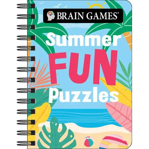 Brain Games - To Go - Summer Fun Puzzles 180+ Variety Puzzles Compact & Portable for Travel Beach, Vacation & Road Trip Activity Book Gift for Adults,