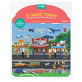 Sí Sabo Town: A Bilingual Reusable Sticker Play Set: Learn Spanish-English Language Skills with 30+ Reusable Stickers and 2 Fold-Out Play & Go Scenes