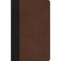 CSB Thinline Bible, Black/Brown Leathertouch