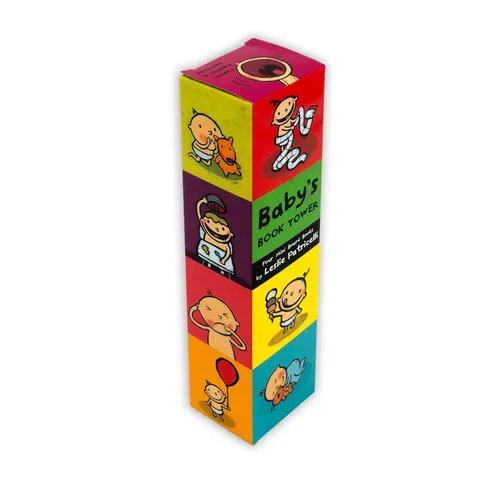 Baby's Book Tower: (Set of Four Mini Board Books for Babies and Toddlers about Emotions, Opposites, Sounds, and Playful Learning)