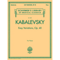 Easy Variations, Op. 40: Schirmer Library of Classics Volume 2059