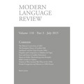Modern Language Review (110: 3) July 2015