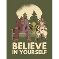 Believe in Yourself: Funny Coloring Book of Mythological Creatures: Big Foot, Unicorns, and Aliens