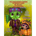 Frankenstein Meets Pumpkin Girl My Besties Adult Coloring Book