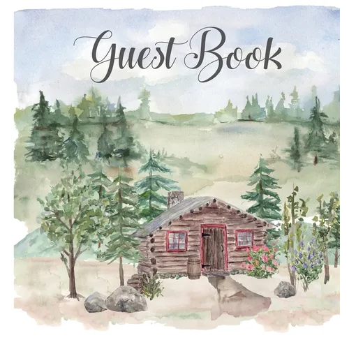 Cabin house guest book (hardback), comments book, guest book to sign, vacation home, holiday home, visitors comment book
