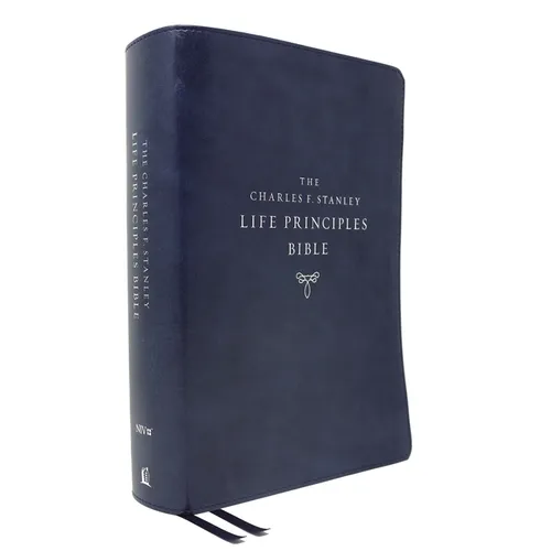 Niv, Charles F. Stanley Life Principles Bible, 2nd Edition, Leathersoft, Blue, Comfort Print: Holy Bible, New International Version