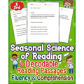 Seasonal Science of Reading Decodable Reading Passages Fluency & Comprehension Grade k-2rd: Explore the synergy of decodable readers, reading passages