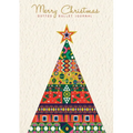 Merry Christmas Dotted Bullet Journal: Cheaper and More Useful than a Card! (Scandinavian Tree) Medium A5 - 5.83X8.27