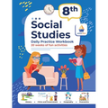 8th Grade Social Studies: Daily Practice Workbook 20 Weeks of Fun Activities History Civic and Government Geography Economics + Video Explanations for