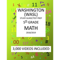 5th Grade WASHINGTON WASL, MATH, Test Prep: 2019: 5th Grade Washington Assessment of Student Learning MATH Test prep/study guide
