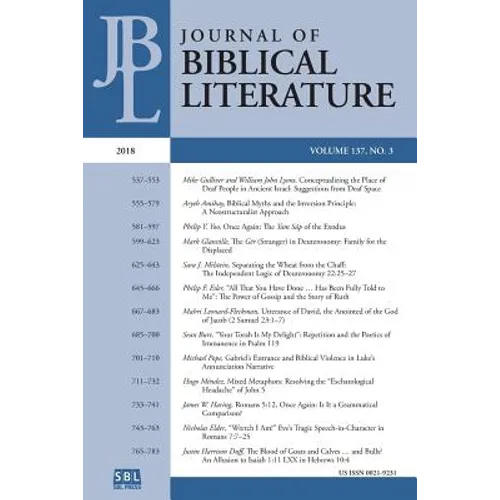 Journal of Biblical Literature 137.3 (2018)