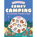 Cozy World Comfy Camping: Easy Coloring and Sticker Scene for Teens, Young Adults, and Adults