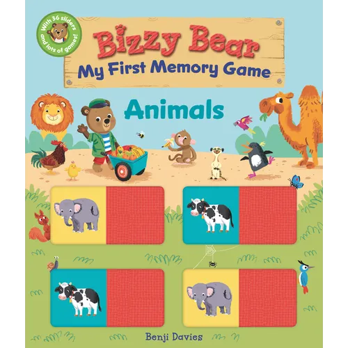 Bizzy Bear: My First Memory Game: Animals: (Interactive Memorization Board Book about Animals on the Farm, at the Zoo, and in the Sea for Toddlers - W
