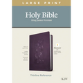 KJV Large Print Thinline Reference Bible, Filament Enabled Edition (Red Letter, Leatherlike, Floral/Purple)