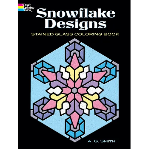 Snowflake Designs Stained Glass Coloring Book