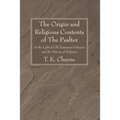 The Origin and Religious Contents of The Psalter