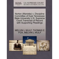 Norton (Marietta) V. Discipline Committee of East Tennessee State University U.S. Supreme Court Transcript of Record with Supporting Pleadings