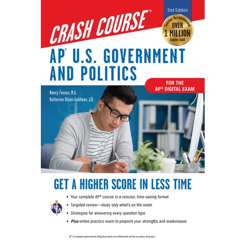 AP U.S. Government & Politics Crash Course, a Time-Saving Study Guide: Get a Higher Score in Less Time