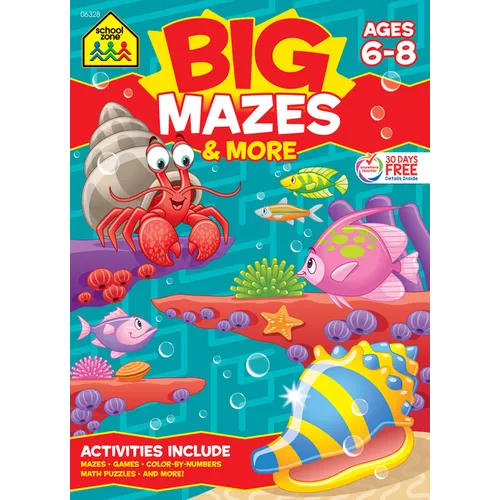 School Zone Big Mazes & More Workbook