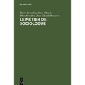 Le métier de sociologue