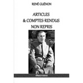 Articles & comptes-rendus non repris