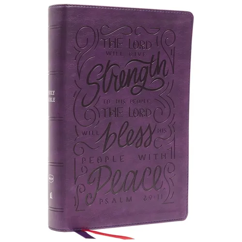 Nkjv, Giant Print Center-Column Reference Bible, Verse Art Cover Collection, Leathersoft, Purple, Thumb Indexed, Red Letter, Comfort Print: Holy Bible