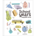 School Years Keepsake Book (White Cover): Kindergarten Through 8th Grade with Fill-In Prompts & Photo Spaces Memory Book Gift for Kids, Students, Pare