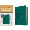 Biblia Compacta Ntv, Letra Gigante Con Filament (Sentipiel, Turquesa Floral, Letra Roja)