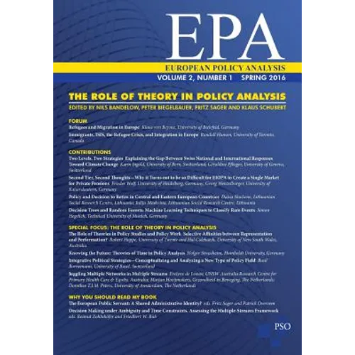 The Role of Theory in Policy Analysis: Volume 2, Number 1 of European Policy Analysis