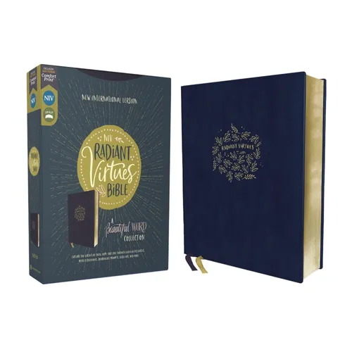 Niv, Radiant Virtues Bible: A Beautiful Word Collection, Leathersoft, Navy, Red Letter, Comfort Print: Explore the Virtues of Faith, Hope, and Love