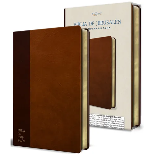 Biblia Católica Biblia de Jerusalén Latinoamericana Símil Piel Marrón / Spanish Jerusalem Bible, Latinamerican Brown Leathersoft