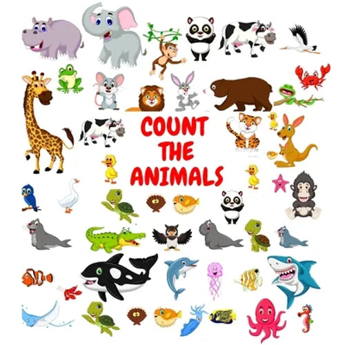 Count The Animals: Activity Puzzle Book Gift for Kids 2-5 Year Olds- Fun Animals Pictures for Preschoolers