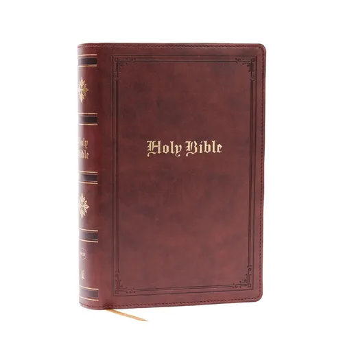 NKJV Bible: Personal Size Giant Print, Brown Leathersoft, Holy Bible, Red Letter, Comfort Print: New King James Version
