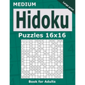Medium Hidoku Puzzles 16x16 Book for Adults: 200 Medium Hidoku For Intermediate Players. One puzzle per page. Large print.