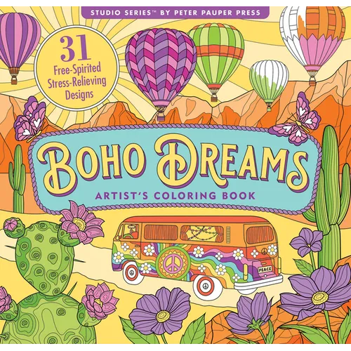Boho Dreams Adult Coloring Book (31 Stress-Relieving Designs)