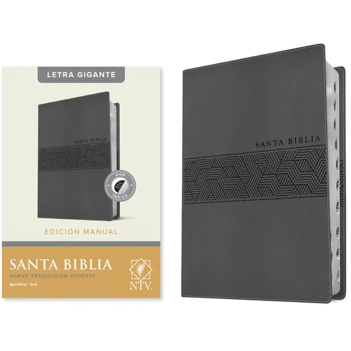 Santa Biblia Ntv, Edición Manual, Letra Gigante (Sentipiel, Gris, Índice, Letra Roja)