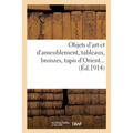 Objets d'art et d'ameublement, tableaux, bronzes, tapis d'Orient...