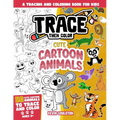 Trace Then Color: Cute Cartoon Animals: A Tracing and Coloring Book for Kids