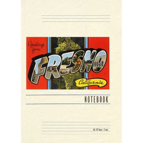 Vintage Lined Notebook Greetings from Fresno, California