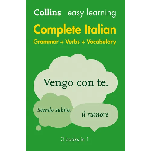 Complete Italian Grammar Verbs Vocabulary: 3 Books in 1