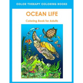 Adult Coloring Book of Ocean Life: Beautiful Stress Relieving Ocean Life Illustrations for Adults including, Dolphins, Whales, Seahorses, Sea Turtles,